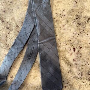 J. Crew Gray Plaid Silk Tie